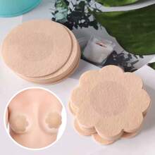 Kit 100 Invisible Adhesive Breast Covers 7.5cm Diameter Nipple Cover Areola Breast Lift - Màu be - Xem 1