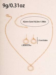3 Stücke luxuriöses & elegantes Kupfer Kubikzirkonia Creolen und Halsketten Set für Frauen, geeignet für Alltag, Dates, Partys (Verpackung nicht enthalten)