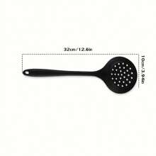 1pc/2pcs Heat Resistant Slotted Spoon/Strainer, Non-Stick Silicone Cooking Utensil With Ergonomic Handle, For Draining Vegetables, Pasta, Etc. Kitchen Tool, Long Handle, Non-Stick, Easy Draining