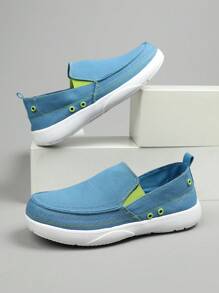 Men's Slip-On Loafers, Casual Sports Shoes For Men, Breathable And Comfortable For Spring And Summer, Easy-On Shoes For Dad, Wide Feet Men's Shoes, Casual Shoes For High Instep, Breathable, Sweat-Absorbent And Quick-Dry Anti-Slip Casual Shoes For Men, Canvas Shoes