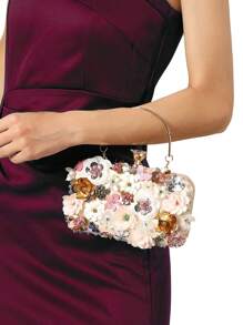 Ví cầm tay đính hoa thêu ngọc trai thủ công mới 2025, quyến rũ, thanh lịch, tinh tế, sang trọng, yên tĩnh dành cho cô gái tiệc tùng, phụ nữ, cô dâu, hoàn hảo cho tiệc tùng, ăn tối/tiệc tùng, váy dự tiệc Giáng sinh, hoàn hảo kết hợp với trang phục năm mới, hoàn hảo kết hợp với váy dự tiệc dành cho phụ nữ, túi dự tiệc Tready, hoàn hảo cho tiệc tùng, đám cưới, vũ hội, ăn tối/tiệc tùng - Nhiều màu - Xem 5