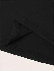 T-shirt surdimensionné personnalisé pour femme, cadeau pour petite amie/épouse - Ajoutez votre propre texte et images (photos de famille/selfies/photos d'animaux de compagnie/photos d'amis/photos de fête) pour concevoir votre propre T-shirt imprimé personnalisé, Romance délicate, Hauts femmes personnalisés - Noir - Voir 6