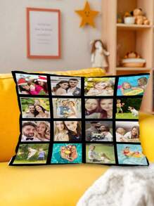 1PC Customized Personalized Photo Print Pillowcase, Single Side Print Pillowcase Suitable For Mother's Day, Father's Day, Thanksgiving, Teacher's Day,Photo Pillow, Picture Pillow, Pillow With Picture, Personalized Pillow With Photo - Multicolor - View 9