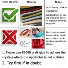 worthofirst 100-1440 件/包 AB 水晶玻璃水钻烫钻适用于服装、鞋子、围巾、帽子装饰烫钻 - 紅白色 - 查看 9