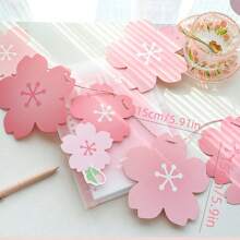 2 pezzi di bandierine decorative a ghirlanda con fiori di ciliegio primaverili - decorazioni per feste di compleanno da appendere