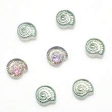 30 stuks 12mm glazen slakkenkralen met middengat, platte geregen kralen, zeeslakkenkralen voor doe-het-zelf sieraden maken, knutselaccessoires, damesarmband, telefoonketting, sleutelhanger, autohanger, aquariumdecoratie