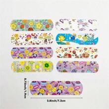 100 piezas de adorables parches de dibujos animados impermeables - transpirables, hemostáticos y suaves en la piel para deportes, uso médico y cuidado de heridas diarias - diseños lindos para alegrar tu día. Se envían estilos de patrones múltiples al azar para el botiquín de emergencia - Rosa - Ver 5