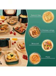 25/50/100/200pcs, Round Disposable Air Fryer Liners (6.3in), Paper Air Fryer Liner Pots, Paper Basket Bowls, Baking Trays, Oven Accessories, Baking Tools, Kitchen Gadgets, Kitchen Accessories Air Fryer Kitchen Air Fryer Liners Air Fryer Paper Airfryer Air Frier