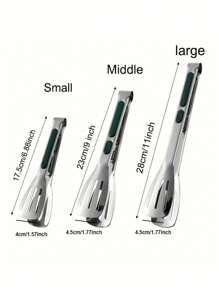 3Pcs Non-Slip Stainless Steel Food Tongs Meat Salad Bread Serving Clip Barbecue Grill Buffet Clamp Cooking Tools Kitchen Accessories