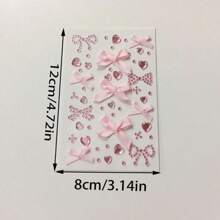 0.5-1 Pc Butterfly Jewelry Sticker, Diamond Crystal Makeup Face Eye Decor Nail Art Sticker