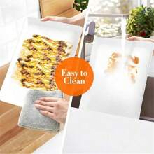 Bandeja de Servir de Plástico Resistente com Bordas, Não Quebra Facilmente, Prato para Exposição de Comida Marinada/Panela Quente, Uso Comercial, Adequado para Lanches, Frutas, Sobremesas - Ótimo para Cozinha, Festas e Organização de Armazenamento