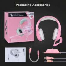 Onikuma k5 rosa Auriculares gamer de alta calidad para ps4, consola gamer, laptop y pc con micrófono de cancelación de ruido