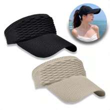 KIT 2 Viseiras Femininas Elástica Moda Verão Esportiva Tecido Confortável Proteção Rosto Sport