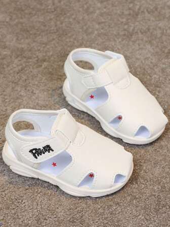 1 Pair Infant Closed Toe Solid Color Casual Non-Slip Breathable Pre-Walker Shoes, Suitable For Summer Daily Outdoor Use (Removable Squeaky Sole)