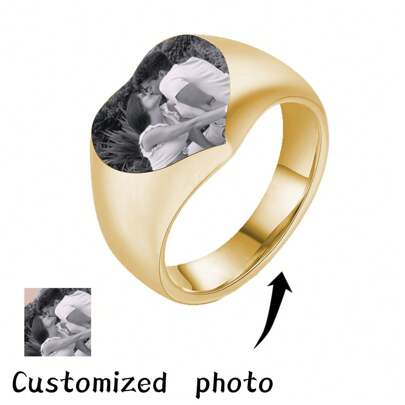 Custom Photo Ring, Gifts For Birthday, Anniversary Gifts, Gift For Boyfriend, Gift For Husband, Custom Photo Ring, Gifts For Birthday, Anniversary Gifts, Gift For Husband, The Perfect Gift For Your Girlfriend