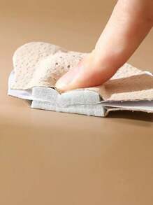 QKC 2 Pcs Of Beige Cowhide Front Foot Pads, Suitable For Sandals And High Heels - Non Slip, Self-Adhesive Insoles, Enhance Grip, Comfortable For Daily Wear