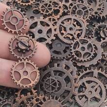 Zufällig gemischte (ca. 30/50g) Zinklegierung, gemischte Größen Metall Mechanisch Steampunk Gang Charm Anhänger DIY Schmuckherstellung Zubehör (4 Farben)