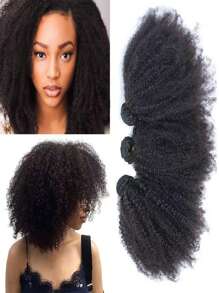 Tessuto di capelli ricci brasiliani, 3 pacchi (20-90 cm), capelli umani vergini arricciati, estensioni di trama dei capelli non trattati, colore nero naturale (1/3/4 pacchi a lotto), pacchi di capelli ricci, pacchi di capelli ricci, pacchi di capelli ricci umani