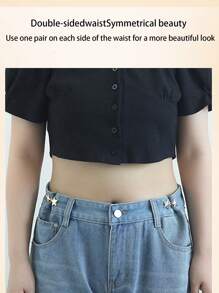 1/4 paquets Boucles d'étoiles réglables] 4 paquets de boucles de ceinture sans couture en forme d'étoile, attaches métalliques réglables pour jeans, fournitures de couture artisanale, fermetures , bronze, or, argent, noir, cuisine, mariage