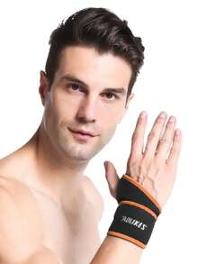 AOLIKES 1pc Sports Fitness Wrap Bandage, Adjustable Wrist Support For Weightlifting, Basketball - Multicolor - View 2