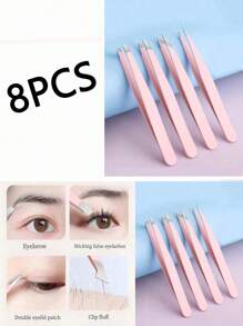 Juego de pinzas - Juego de 8 pinzas de precisión de acero inoxidable para cejas, gran precisión para el vello facial, extracción de astillas y vello encarnado (Negro) 12 recortadores de cejas negros Eliminación del vello, Eliminación del vello facial, Recortador de pelo, Recortador de pelo, Suministros de barbería, Corte de pelo, Bolsa, Organizador, Almacenamiento, Accesorios para el cabello