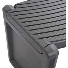 Spa Step Hot Tub 2-Step Universal Outdoor Indoor Step Stool Pool Ladder Plastic Slip Resistant Striped - Dark Gray