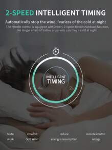 Ceiling Fan With Remote Control, 3-Color Lights, 3 Speeds, With Timer Function, Closed Ceiling For Kitchen/Bathroom/Bedroom - White - View 8