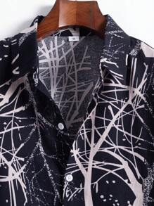 Casual & Business Allover Print Short Sleeve Shirt