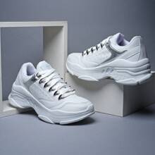 Women's Chunky Sneakers Metallic - 白色/銀色 - 查看 1