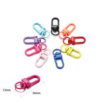 White Necklace 10Pcs Alloy Snap Lobster Clasp Hooks Keychain Findings For DIY Key Chain Necklace Bracelet Accessories Supplies Wholesale - 銀色 - 查看 5