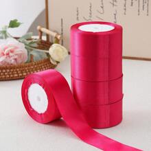 5卷奢华丝绸缎带，每卷25码/1.57英寸宽，适用于手工蝴蝶结、DIY礼品包装、婚礼装饰、丝带花束、工艺品、织物、手工婚礼花束材料、礼品包装材料、蛋糕装饰丝带等。