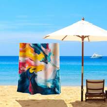 1pc Extra Large Beach Towel - Soft, Lightweight And Absorbent Polyester Bathing Towel, Suitable For Travel, Swimming, Camping, Yoga, Fitness, Beach Vacation And Beach Parties - Perfect Gift For Family And Friends - Multicolor - View 42