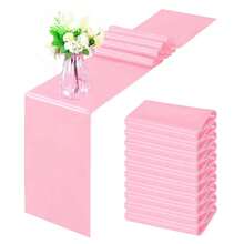 1PC/10PCS Shiny Satin Table Runner, Satin Solid Color Table Mat,Perfect Home And Wedding Decoration For Parties, Engagements, Birthdays, Hotels And Homes - Multicolor - View 21