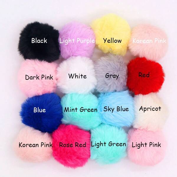 5 pièces/lot Boules de fourrure artificielles Pom Pom 5 cm Boucle élastique DIY Boule de fourrure moelleuse pour chapeaux, porte-clés, écharpes, gants, sacs, charmes, tricot, accessoires, DIY créatif, artisanat, décorations