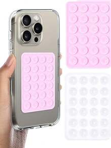1 pièce Accessoire de ventouse de téléphone en silicone double face, support de téléphone à forte adhérence, poignée de téléphone portable adhésive gratuite, prise de doigt, convient pour les selfies et les vidéos