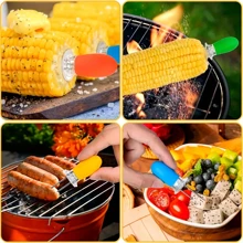 4/8/10pcs Stainless Steel Corn Holders - Interlocking Design, Convenient For Grilling And Home Cooking, Corn Cob Holders, Stainless Steel, Corn Roasting Forks, Suitable For Household Cooking, Party, Camping