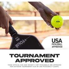 Pelotas de pickleball Franklin Sports X-40 para exteriores - Pelota oficial de pickleball de EE. UU., APP Tour + US Open - Tamaño reglamentario - Humano - Ver 8
