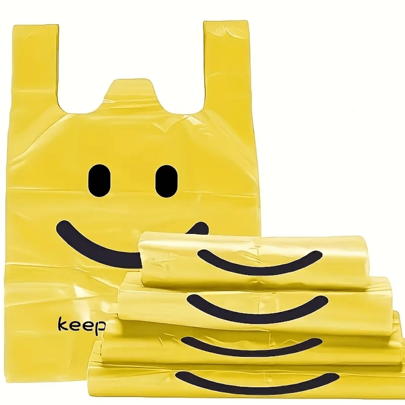 50pcs Plastic T-Shirt Bags With Handles, Plastic Bags In Gift Wrap Bags - Plastic Bags In Food Wrap Bags - Plastic Bags In Trash Bags - Bags Plastic - Gift Bags Plastic - Plastic Bags For Food - Shopping Bags Plastic - Plastic Bags Large - Plastic Bags For Drinks - Mini Bags Plastic Polyethylene Shopping Bags For Groceries, Vegetables, Fruits, Snacks - And Convenient, Suitable For Supermarkets, Restaurants, Retail Stores, And Home Organization Back To School