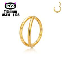 1 pièce Boucle d'oreille/Clou de nez/Anneau de lèvre polyvalente en titane G23 hypoallergénique, style unisexe INS avec micro-incrustation de zirconium, bijou de piercing