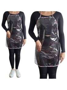 Avental PVC Transparente Cristal Cozinha Sem Bolso