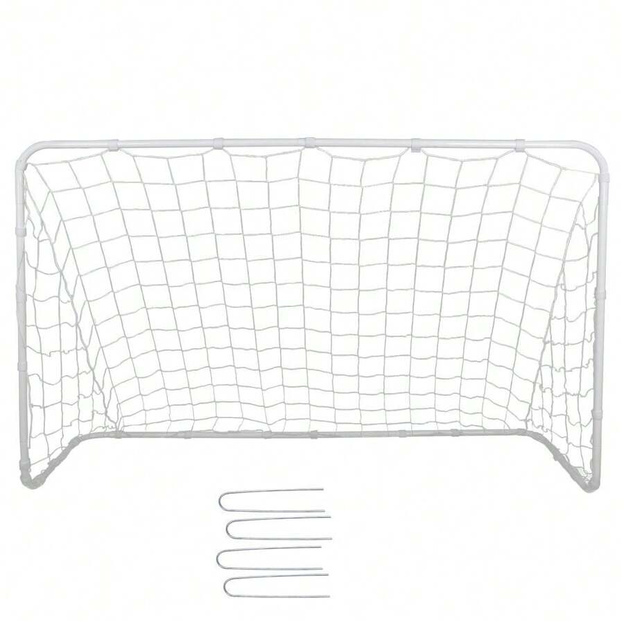 Portería de fútbol/futbol de acero, red de fútbol, juego de patio trasero, entrenamiento deportivo, 6 x 4 pies - 1 - Ver 1