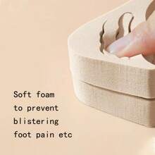5pcs/Set - 2pcs Beige Toe Cushion, 3pcs Black Heel Grip, Thickened Shoe Inserts To Reduce Shoe Size, Foot Protection Pads For High Heels, Prevent Friction & Slippage