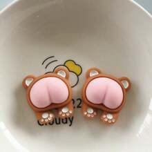 5/10pcs-Cartoon Animal Butt Shoe Decoration, Cute Shoe Decoration Detachable, Personalized Shoe Decoration, Ideal Christmas And Halloween Gifts, Holiday Gift Shoe Accessories