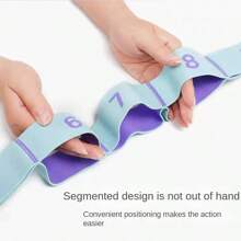 1 Stück Fitnessgurt, 8-Ring elastisches Yoga Dehnband, Pilates Dehnband, elastisches Fitnessband, Beindehnband, Übungs-Dehnwiderstandsband, lateinamerikanisches elastisches Yoga Dehnwiderstandsband, geeignet für Tanz, Gymnastik, Fitness, Yoga
