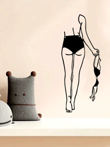 1 Pc Sexy Beauty Lifting Underwear Background Pulling Clothes Back Minimalist Abstract Metal Wall Decor - Modern Home Decor, Home Decor, Room Decor, Wall Decor For Bedroom, Living Room Or Bathroom, Waterproof, Rustproof And Durable, Birthday Gift, Bedroom Decor