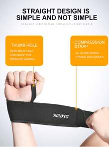AOLIKES 1pc Sports Fitness Wrap Bandage, Adjustable Wrist Support For Weightlifting, Basketball - Multicolor - View 6