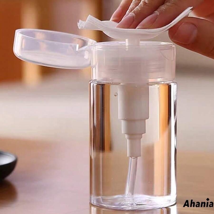 Ahania Acetone Holder 100ml/150ml Transparent Push Down Pump Bottle Makeup Remover Refillable Reusable - Nhiều màu - Xem 1