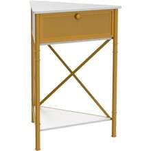 UVVECELO Corner Table For Small Spaces Multipurpose Storage Cabinet Shelf Organizer With Flip Door In Living Room Bedroom Kitchen Bathroom Gold