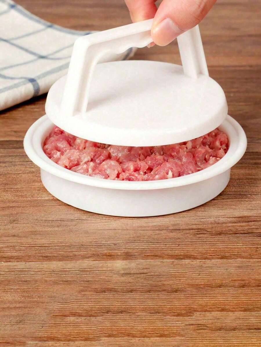 1pc Hamburger Mold, Sandwich Burger Press Mold, Meat BBQ Party Burger Maker Mold, Kitchen Tool Accessory, Hamburger Maker (White) - Multicolor - View 1