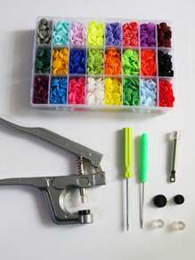 360 Piezas de Botones de Plástico T5 de 15 Colores de 1,2 CM, Botones para Chaquetas Infantiles, Impermeables y Documentos